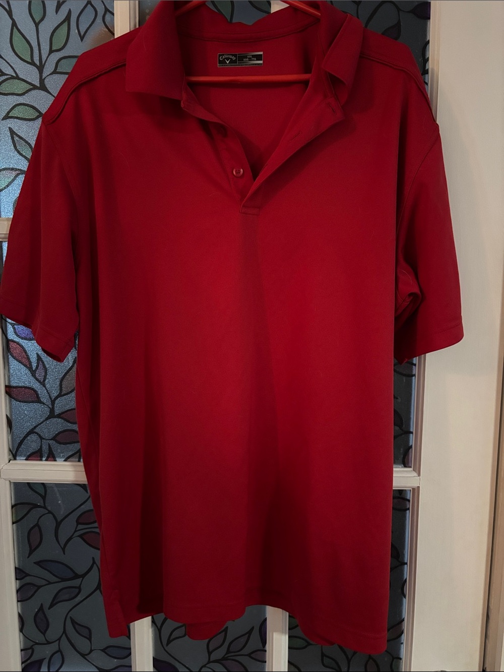 Callaway Men's Red Polo Shirt - Short Sleeve Golf Top
